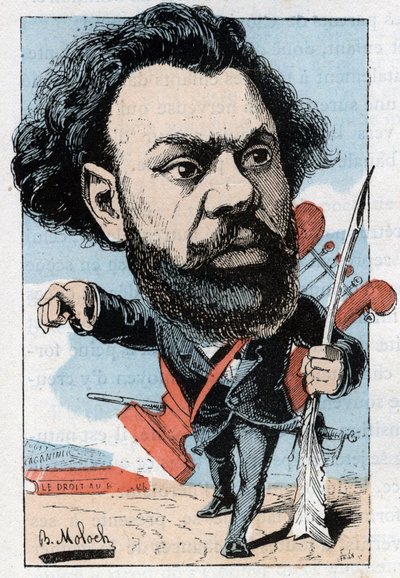 Portret Clovisa Huguesa (1851-1907), francuskiego poety i polityka autorstwa Moloch
