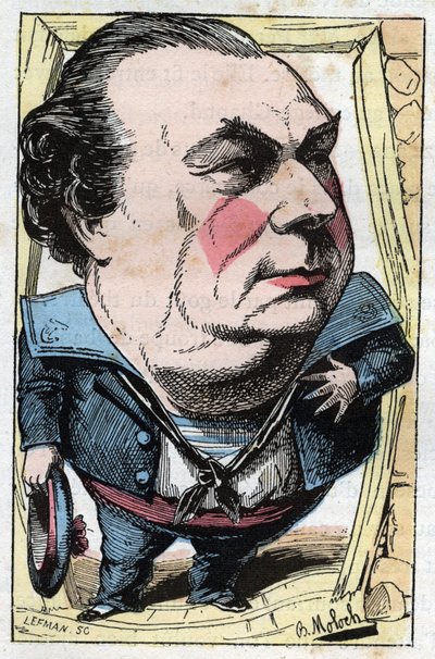 Portret Francois Dumaine (1831-1893), francuskiego komika autorstwa Moloch
