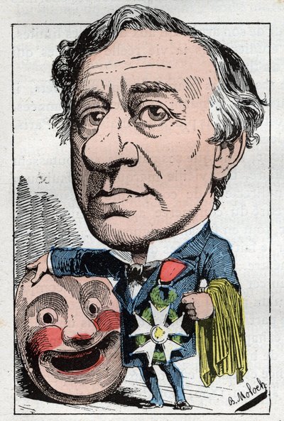 Portret francuskiego aktora Francois Jules Edmond Got (1822 - 1901) autorstwa Moloch