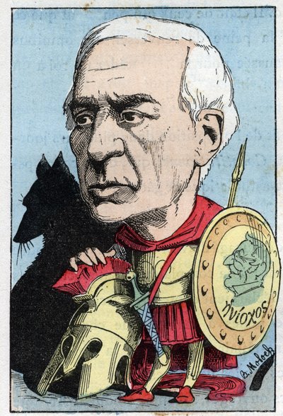 Portret Jules Barthelemy Saint Hilaire (Saint-Hilaire) (1805 - 1895), francuski uczony i polityk autorstwa Moloch