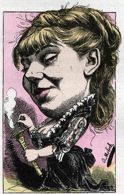 Portret Sophie Croizette (1847-1901), członkini stowarzyszenia Comedie-Francaise autorstwa Moloch