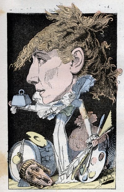 Portret komika Henriette Rosine Bernard dit Sarah Bernhardt (1844-1923) autorstwa Moloch