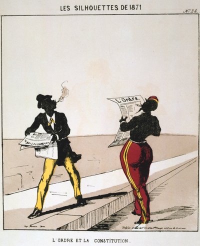 Zakon i Konstytucja, 1871. z serii Les Silhouettes de 1871. Komuna Paryska, 1871. autorstwa Moloch