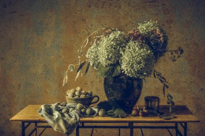 Nastrojowa rustykalna martwa natura autorstwa Monique van Velzen