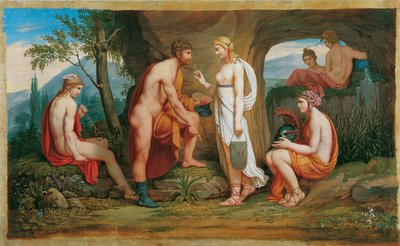 Niemiecki: Perseusz i nimfy Perseusz i nimfy autorstwa Monogrammist A. P.
