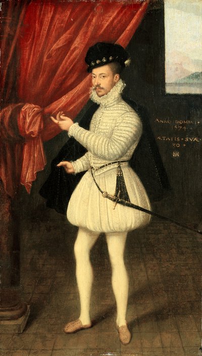 Portret mężczyzny w bieli, 1574. autorstwa Monogrammist LAM
