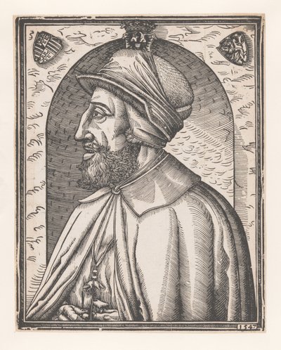 Portret Ferdynanda I Habsburga, cesarza niemieckiego autorstwa Monogrammist MR