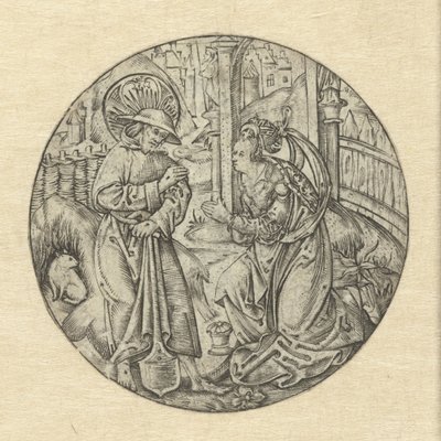 Chrystus ukazuje się Marii Magdalenie Noli me tangere autorstwa Monogrammist S