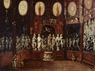 Jeroboam w świątyni pogańskich bogów autorstwa Monsu Desiderio