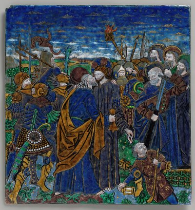 Tablica ze Zdrada Chrystusa, francuski, XV w. autorstwa Monvaerni