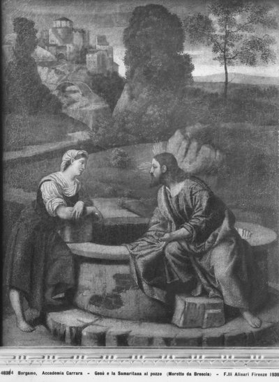 Chrystus i Samarytanin przy studni autorstwa Moretto da Brescia