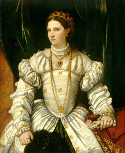 Portret damy w bieli autorstwa Moretto da Brescia
