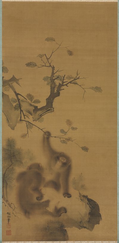 Małpy na skalnej półce, 1615-1868. autorstwa Mori Sosen