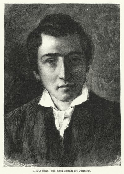 Heinrich Heine , niemiecki poeta (lito) autorstwa Moritz Daniel Oppenheim