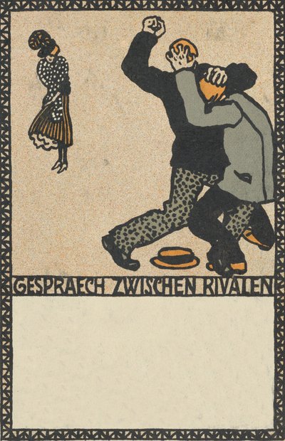 Rozmowa między rywalami Rozmowa między rywalami, 1907. autorstwa Moritz Jung
