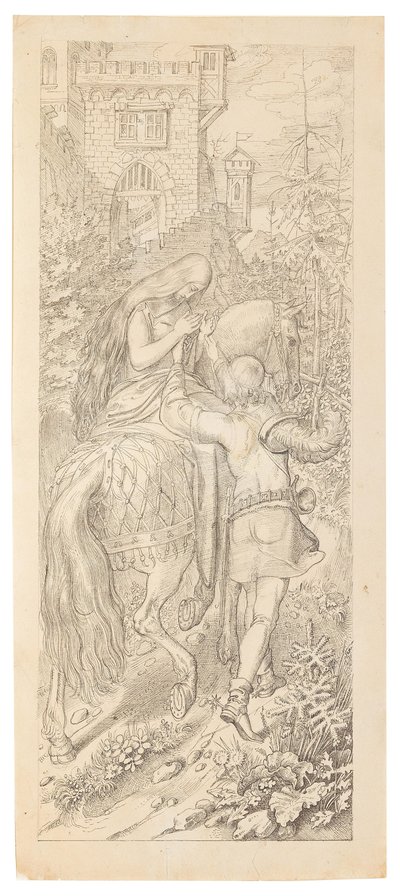 Scena z bajki Siedem kruków i ich wierna siostra, 1830-1831. autorstwa Moritz Ludwig von Schwind