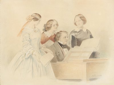 Próba z Franzem Lachnerem, 1858. autorstwa Moritz Ludwig von Schwind