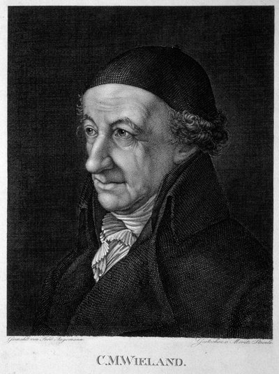 Portret poety i pisarza Christopha Martina Wielanda 1733-1813, XIX wiek. autorstwa Moritz Steinla