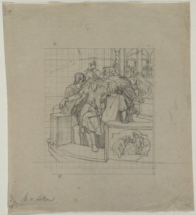 Król Thule, druga lub trzecia ćwiartka XIX wieku. autorstwa Moritz Ludwig von Schwind