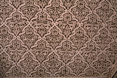 Kasbah of Thamiel glaoui, sztukaterie, detal (ceramika) autorstwa Moroccan School