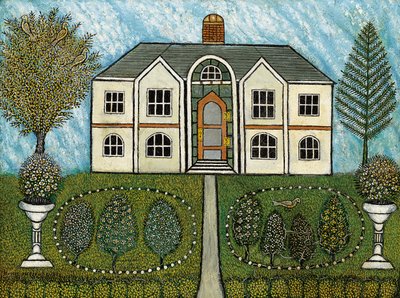 Dom z fontannami autorstwa Morris Hirshfield