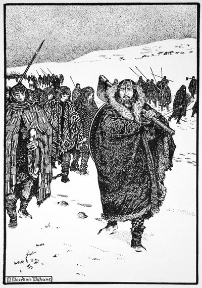 „Morderstwo w jego podróży z królem Munsteru w kajdanach”, 941 1913 autorstwa Morris Meredith Williams