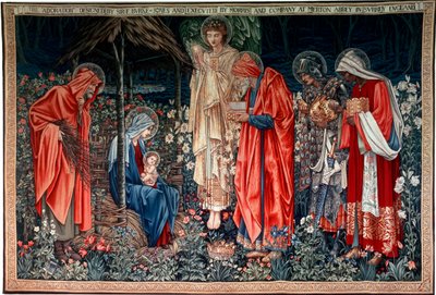 „Adoracja Trzech Króli”, gobelin, 1890 autorstwa Morris and Co
