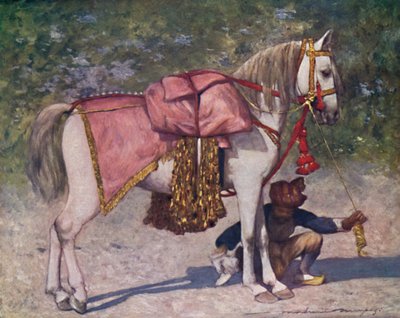 „Słynny prowadzony koń w orszaku Rao of Cutch”, 1903 autorstwa Mortimer L Menpes