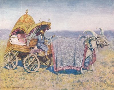 „Native Bullock-wóz z Bikanir”, 1903. autorstwa Mortimer L Menpes