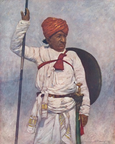 „Uzbrojony żołnierz Bombaju Chiefs”, 1903 autorstwa Mortimer L Menpes
