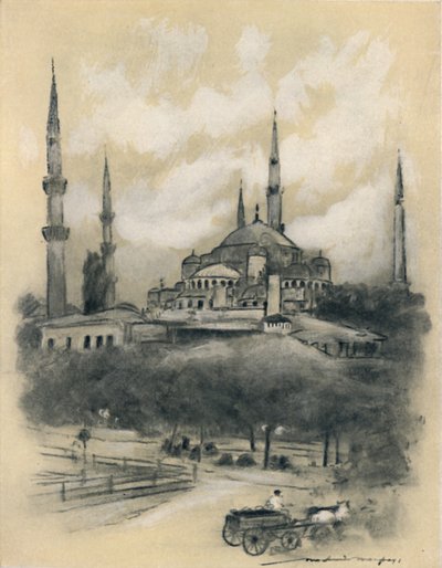 „Meczet św. Zofii, Konstantynopol”, 1903 autorstwa Mortimer L Menpes