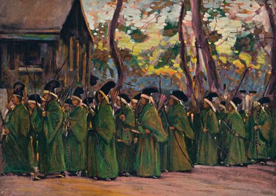„Procesja łuczników w Kioto”, c1897 autorstwa Mortimer L Menpes
