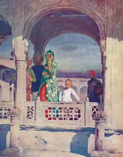 „Oglądając korowód”, 1903 autorstwa Mortimer L Menpes