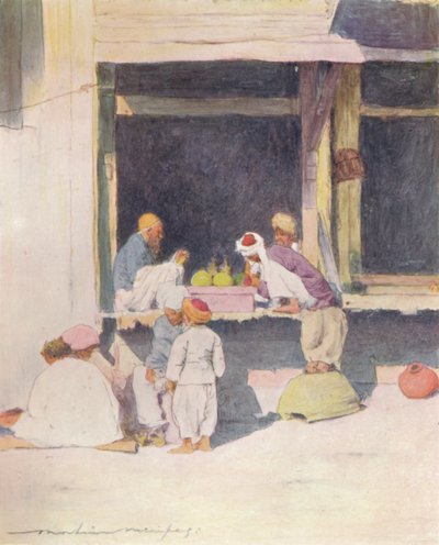 Bazar w Peshawur, 1905 autorstwa Mortimer Ludington Menpes