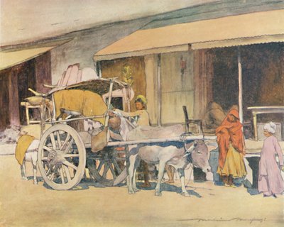 Wózek Bullock, Ajmere, 1905 autorstwa Mortimer Ludington Menpes