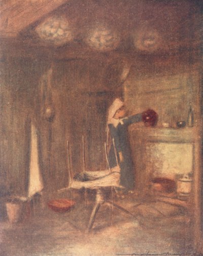 A Cottage Home (kolorowa litografia) autorstwa Mortimer Ludington Menpes