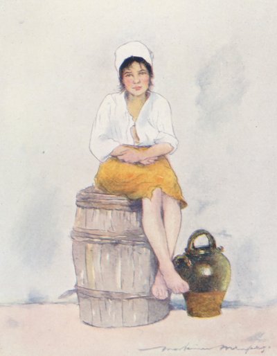 Mały nosidełko na wodę (kolorowa litografia) autorstwa Mortimer Ludington Menpes