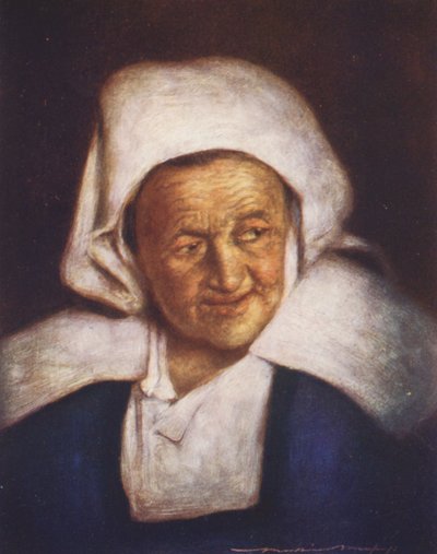 Stara kobieta (kolorowa litografia) autorstwa Mortimer Ludington Menpes