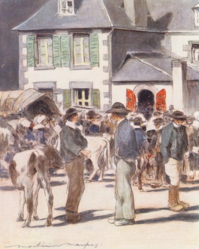 W Foire (kolorowa litografia) autorstwa Mortimer Ludington Menpes