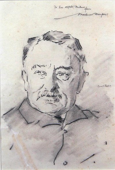 Cecil Rhodes (węgiel na papierze) autorstwa Mortimer Ludington Menpes