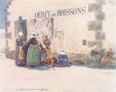 Debit de Boissons (druk kolorowy) autorstwa Mortimer Ludington Menpes
