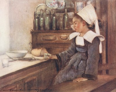 Dejeuner (kolorowa litografia) autorstwa Mortimer Ludington Menpes