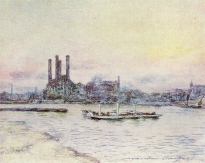 Z Battersea Bridge autorstwa Mortimer Ludington Menpes