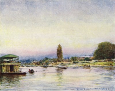 Hampton Court, od rzeki autorstwa Mortimer Ludington Menpes