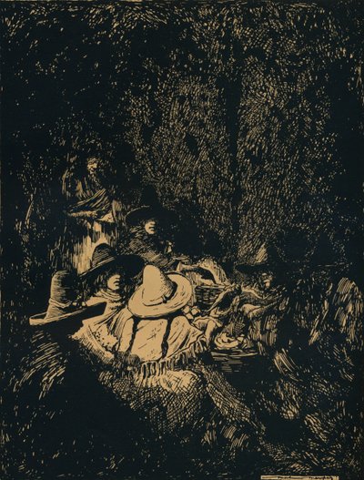 Scena nocna w Puebla, c1895, 1896 autorstwa Mortimer Ludington Menpes