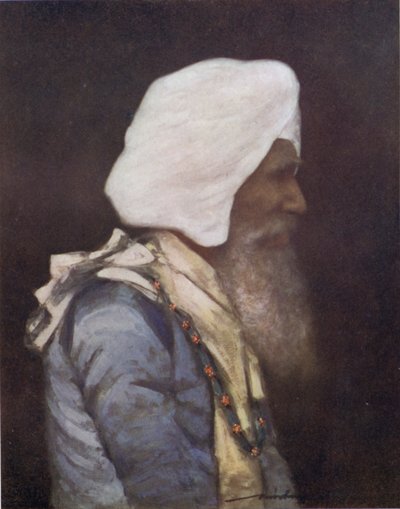 Maharadża Nabha (kolor lito) autorstwa Mortimer Ludington Menpes
