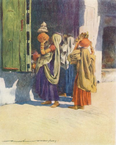 Woźnice wodne w Nutha, 1905 autorstwa Mortimer Ludington Menpes