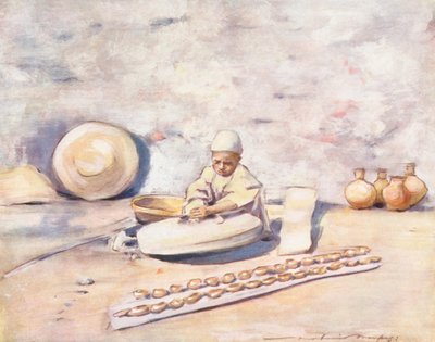 Dzieci świata: Cashmere, The Potter (kolorowa litografia) autorstwa Mortimer Ludington Menpes