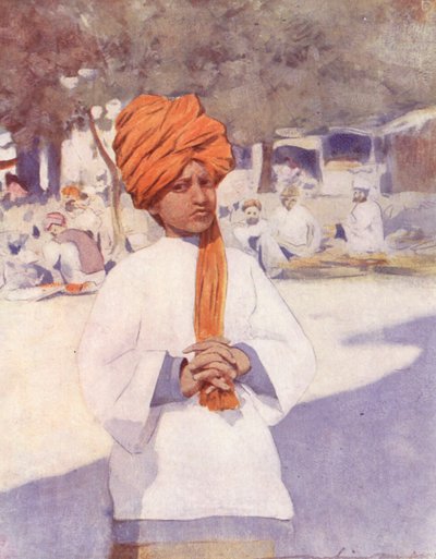 Dzieci świata: Indian, At Delhi (kolorowa litografia) autorstwa Mortimer Ludington Menpes