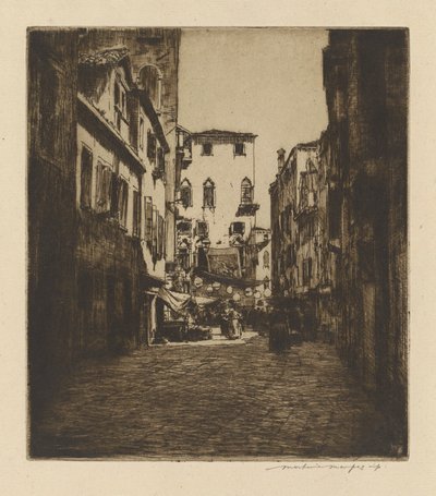 Scena targowa autorstwa Mortimer Menpes